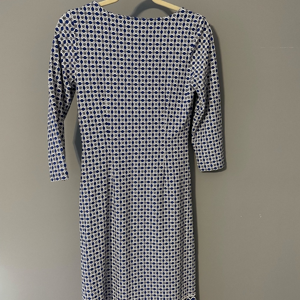 Talbots Blue Patterned Dress - Picture 4 of 7